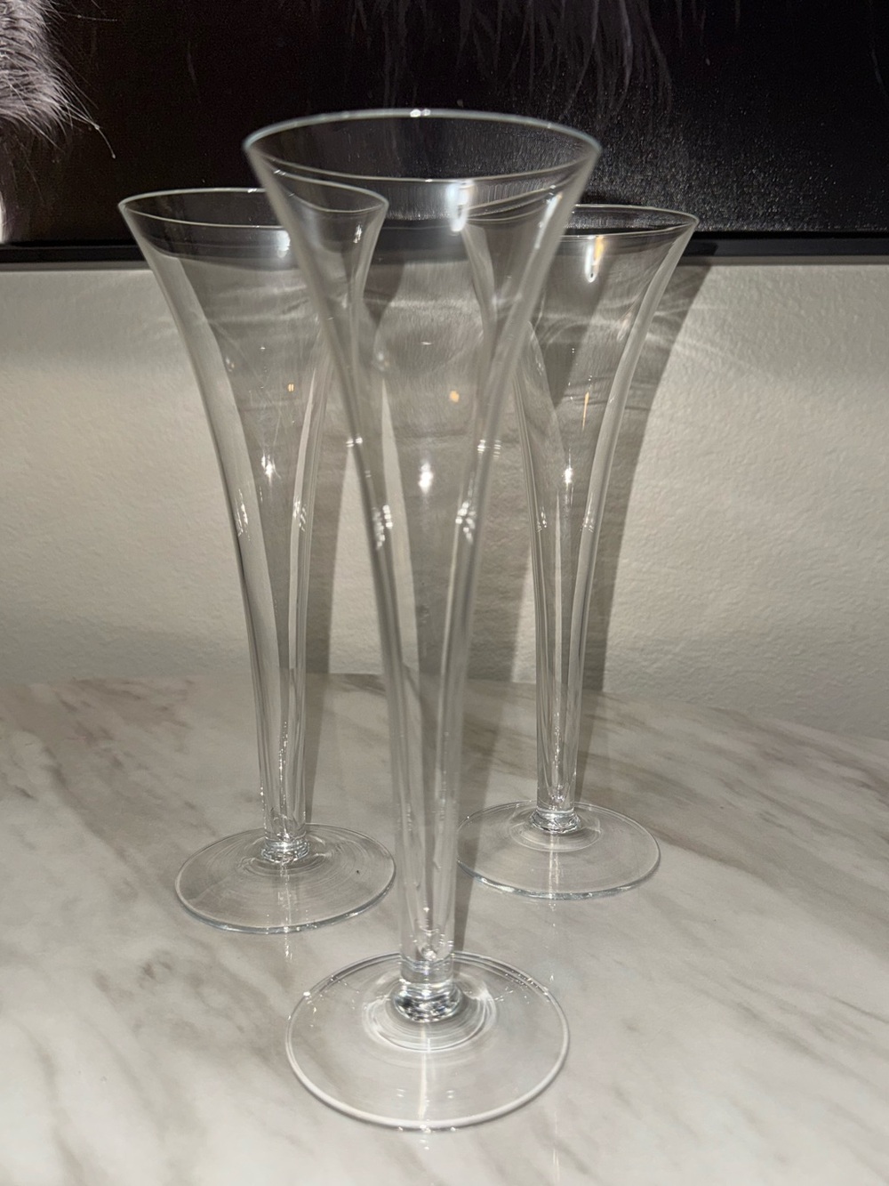 Colony Celebration Hollow Stem Champagne Flutes set of 3 vintage